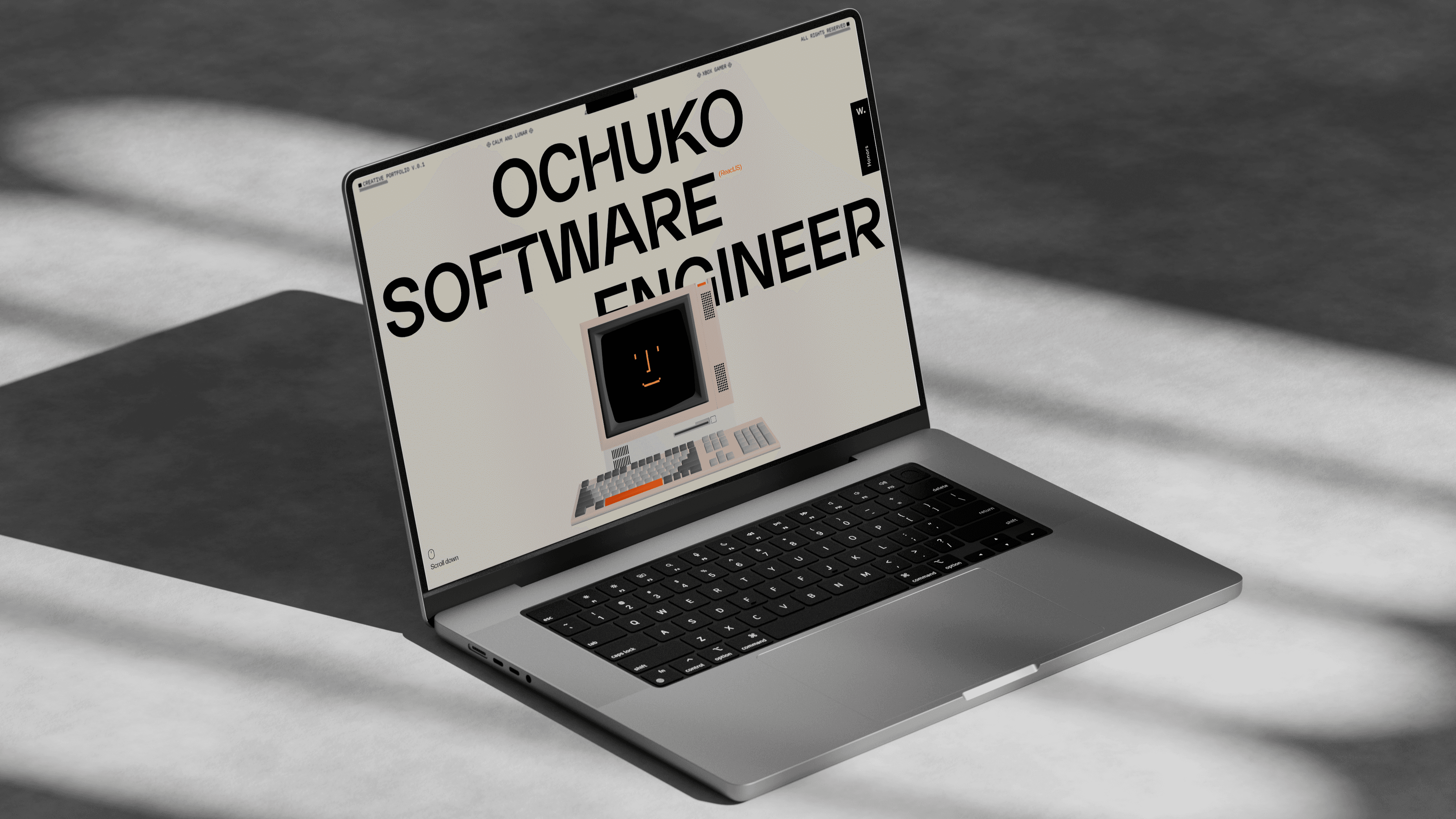 Ochuko's Portfolio on a Macbook